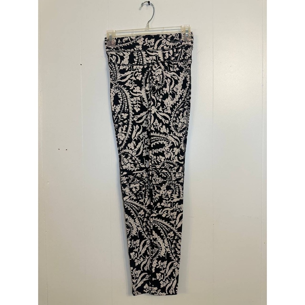 Free People Movement Floral Print High Waist Leggings Black White Athleisure XS